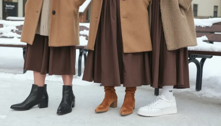 Quelles chaussures porter avec une jupe longue en hiver ?