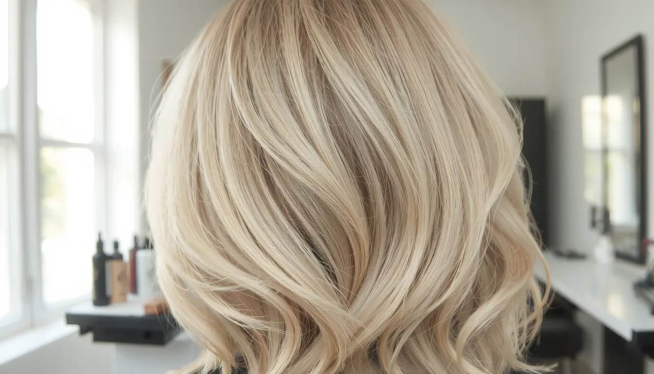 cheveux blancs mèches blondes